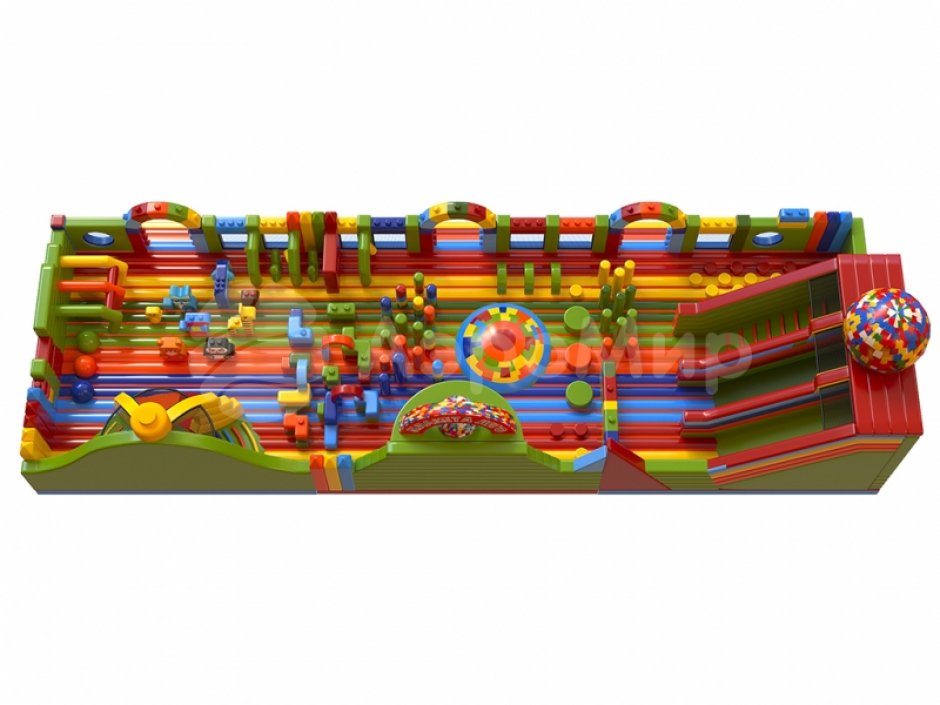 Большой надувной Батут легопарк— с горками и батутной ареной