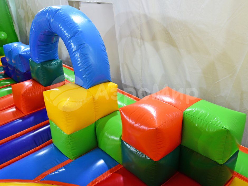 Большой надувной Батут легопарк— с горками и батутной ареной