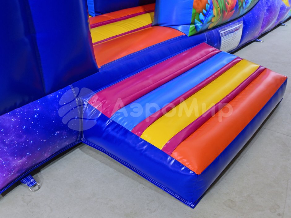 Большой надувной батут горка Монстрики — батут для бизнеса с горкой ↑3,5 м. на 39 м²