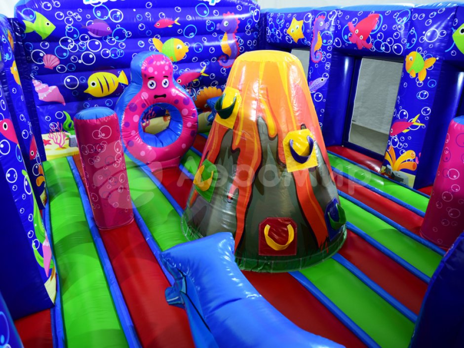 Надувной батут Подводный мир — коммерческий батут на 35 м²