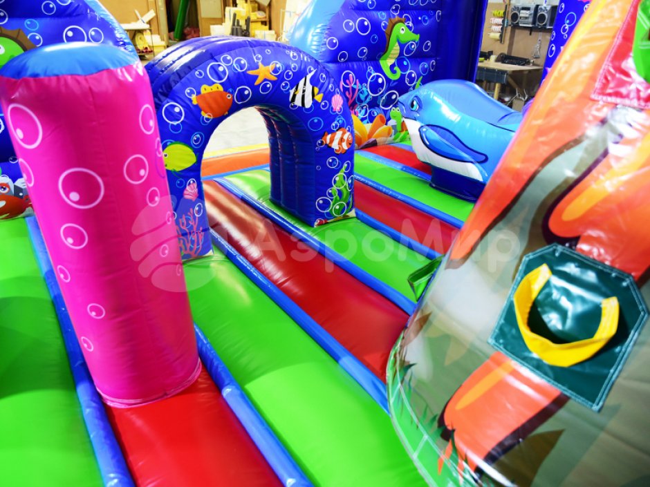 Надувной батут Подводный мир — коммерческий батут на 35 м²