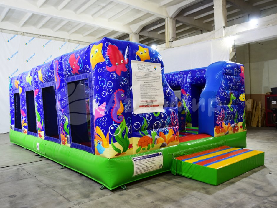 Надувной батут Подводный мир — коммерческий батут на 35 м²