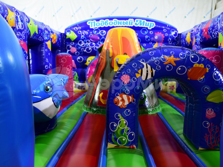 Надувной батут Подводный мир — коммерческий батут на 35 м²