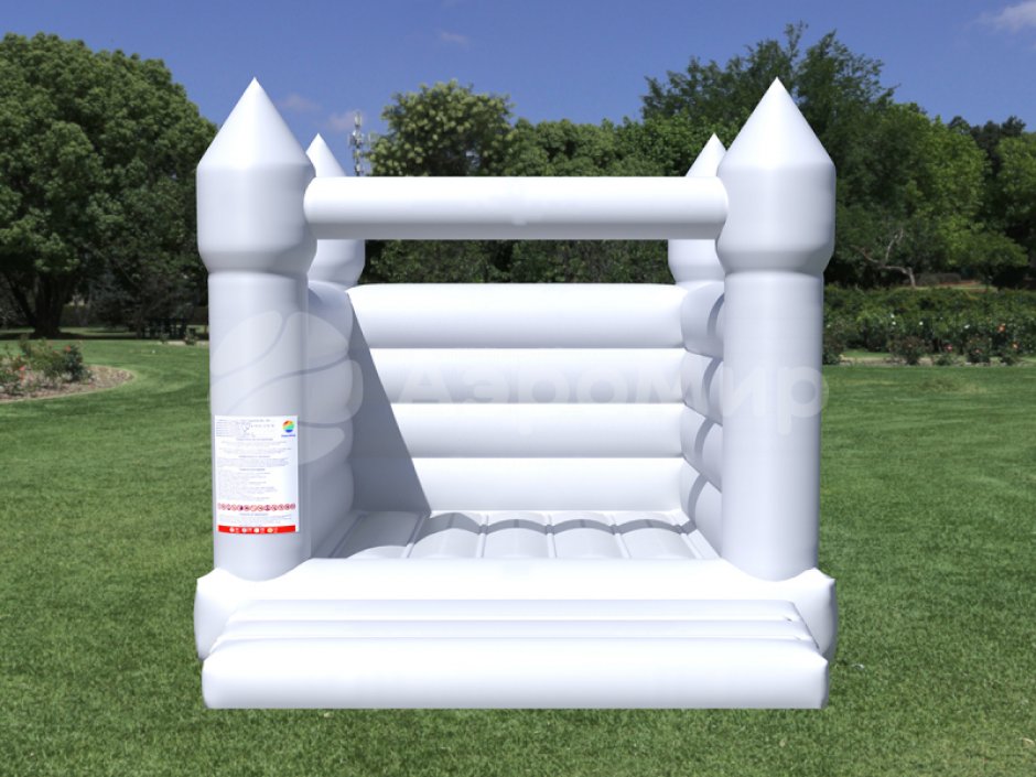 Надувной белый батут — для свадебного торжества, выставки, шоу, проката или аренды