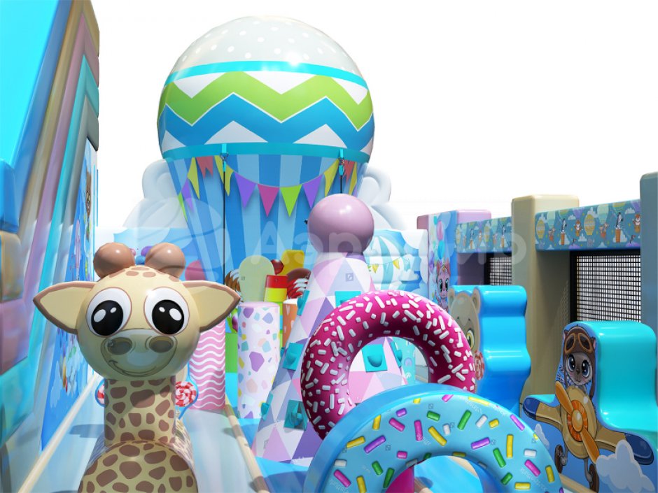 Надувной батут Путешествие — площадь около 75 м²