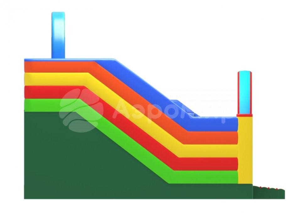 Надувной батут Радуга — большой батут с горкой общей площадью 85 м²