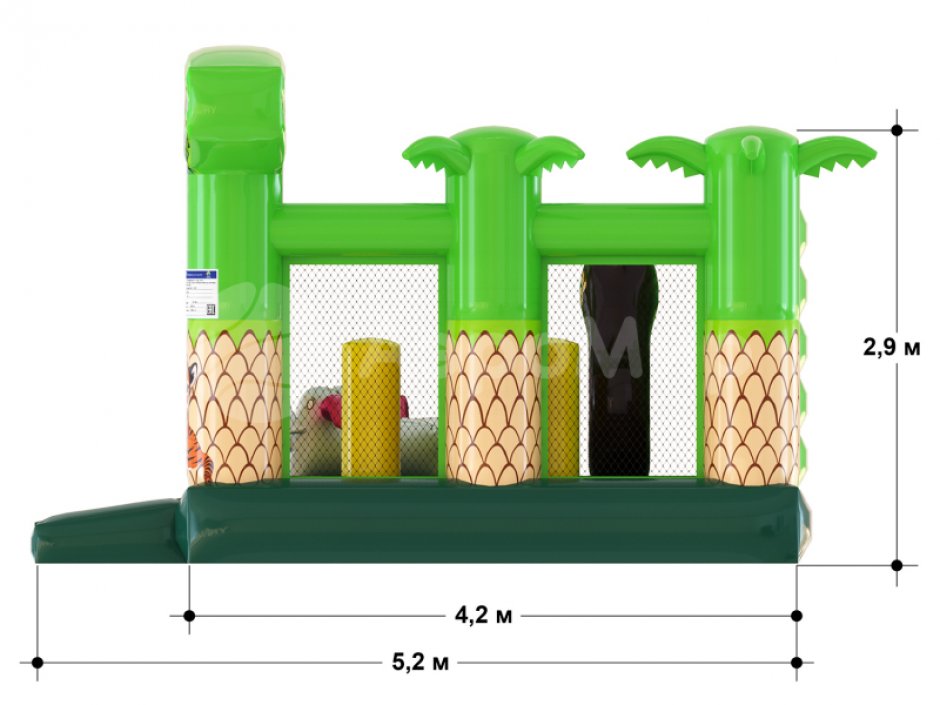 Надувной батут Сафари — небольшой, коммерческий на 17,5 м²