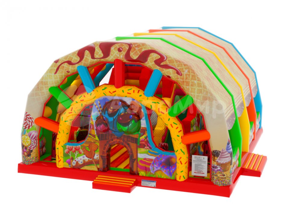 Сладкий мир  — надувной батут с крышей на 105 м²