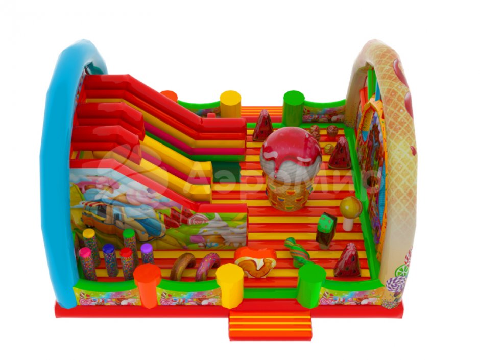 Сладкий мир  — надувной батут с крышей на 105 м²