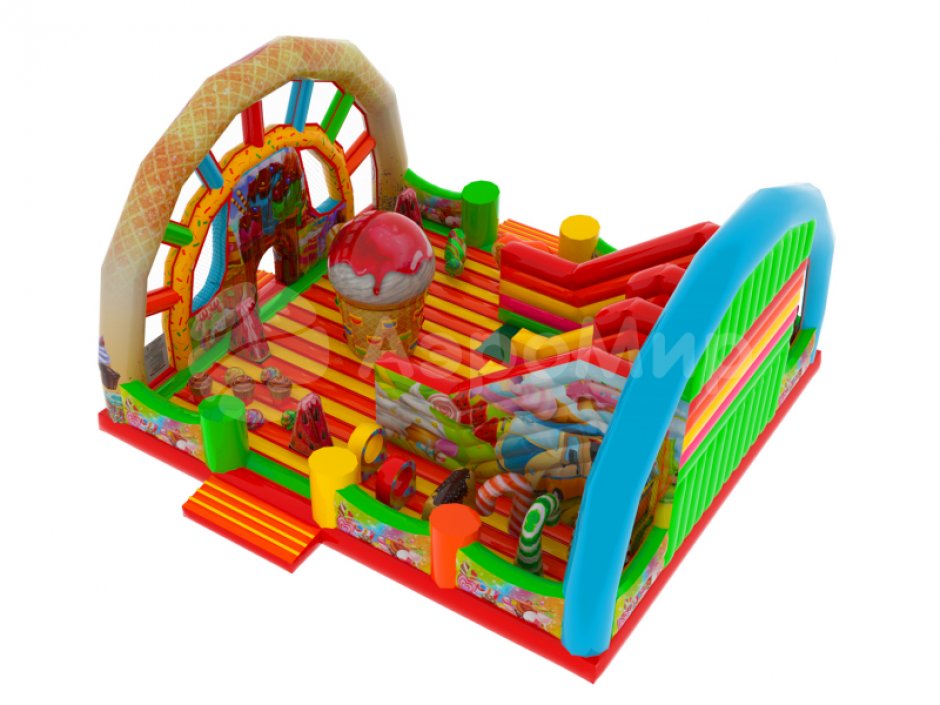 Сладкий мир  — надувной батут с крышей на 105 м²