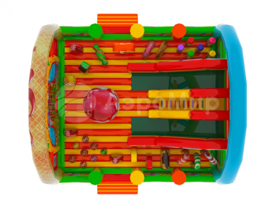 Сладкий мир  — надувной батут с крышей на 105 м²