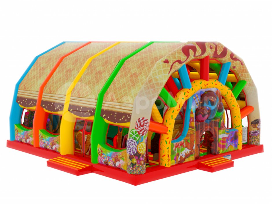 Сладкий мир  — надувной батут с крышей на 105 м²