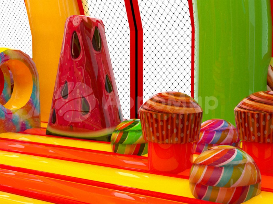 Сладкий мир  — надувной батут с крышей на 105 м²