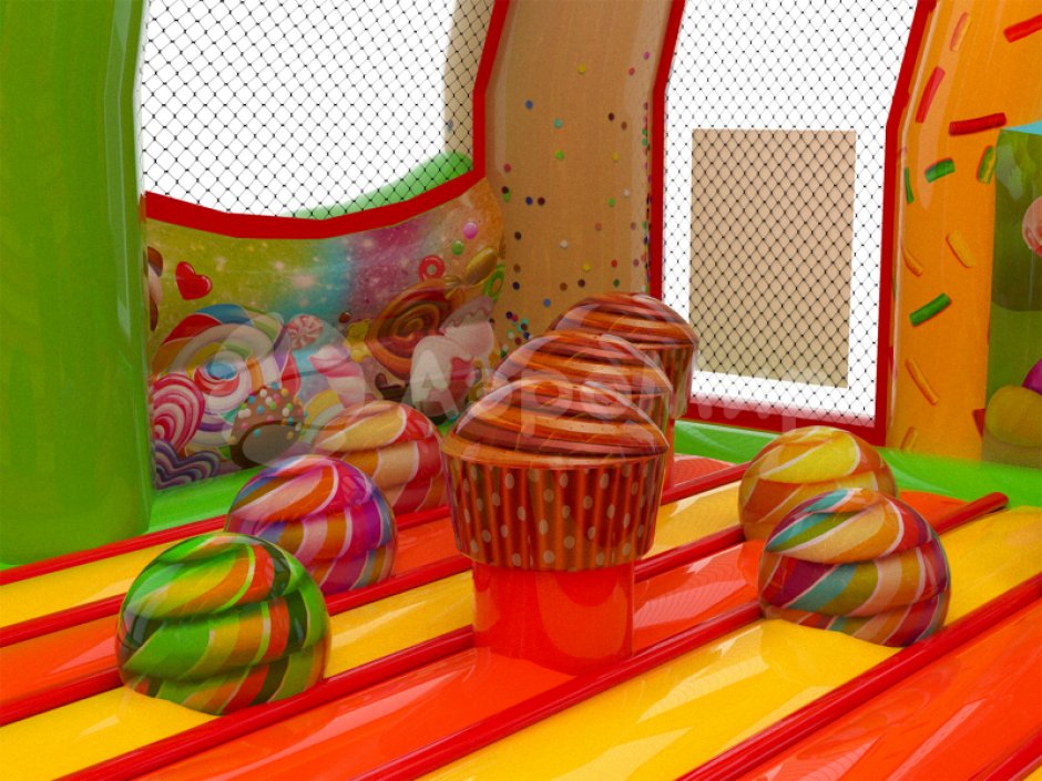 Сладкий мир  — надувной батут с крышей на 105 м²