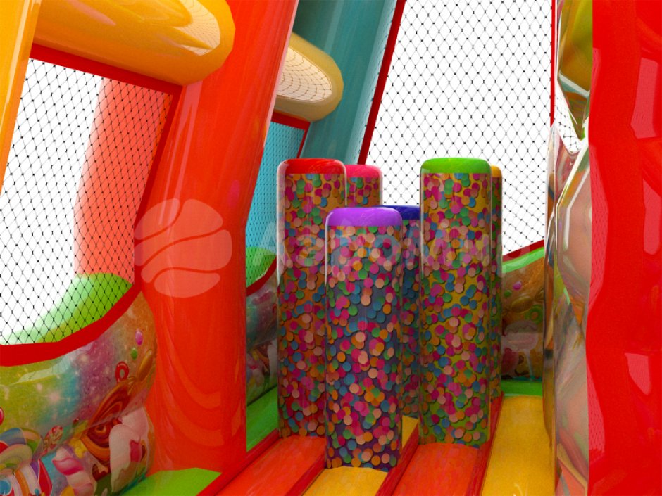 Сладкий мир  — надувной батут с крышей на 105 м²