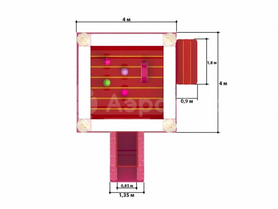Надувной батут Сластена — детский батут на 16 м² для тематических праздников