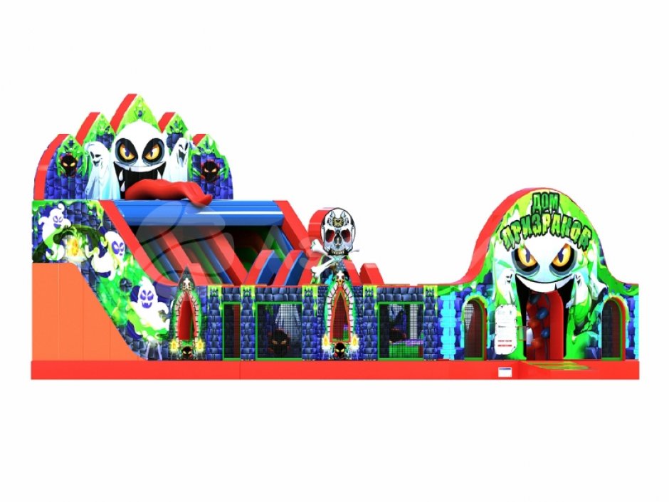Комната страха — надувная горка батут площадью 112м²