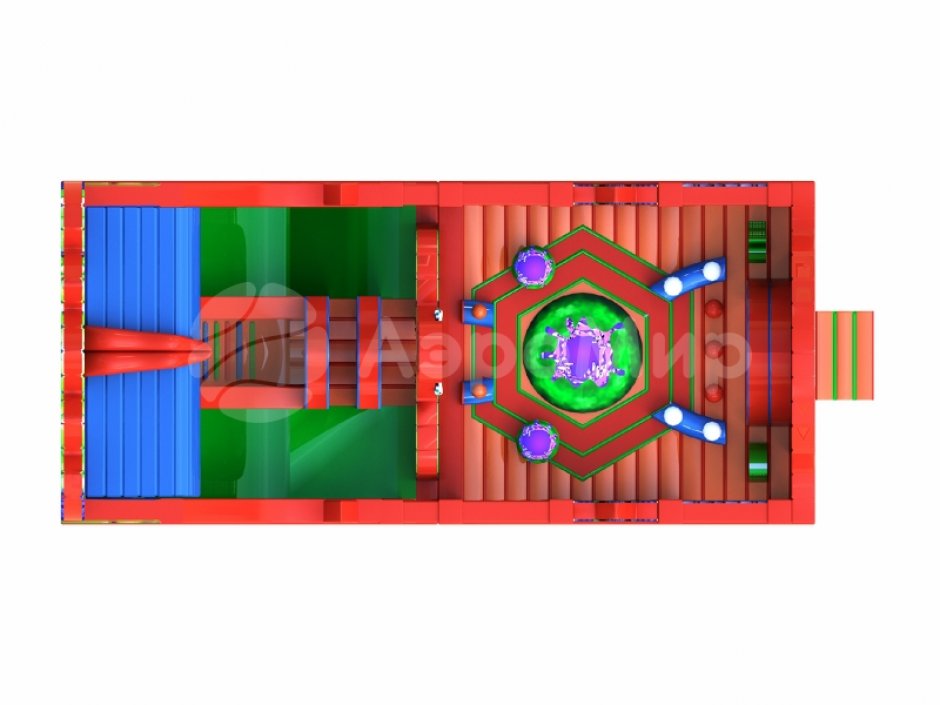 Комната страха — надувная горка батут площадью 112м²