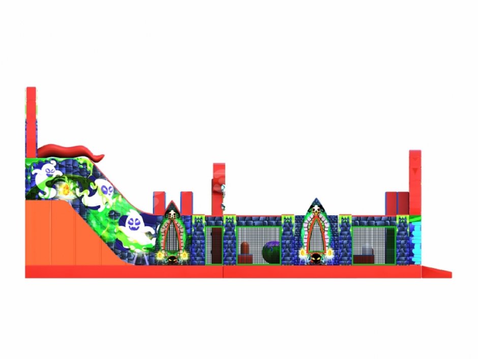 Комната страха — надувная горка батут площадью 112м²