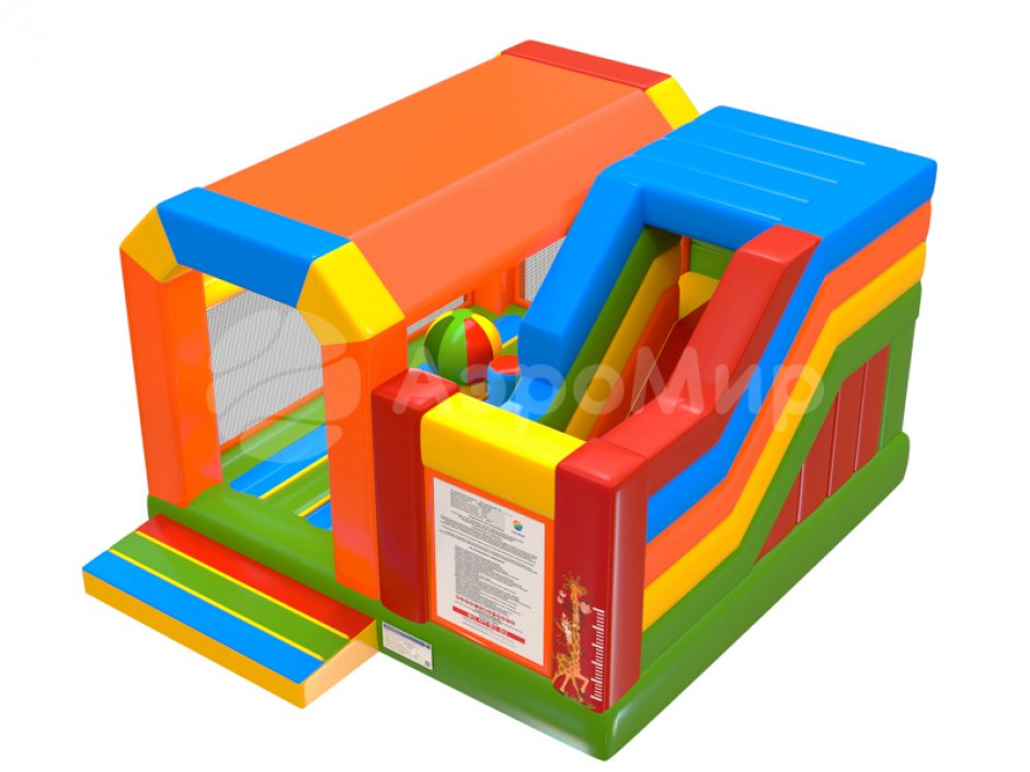 Надувной батут вечеринка — коммерческий надувной батут с крышей на ~25 м²