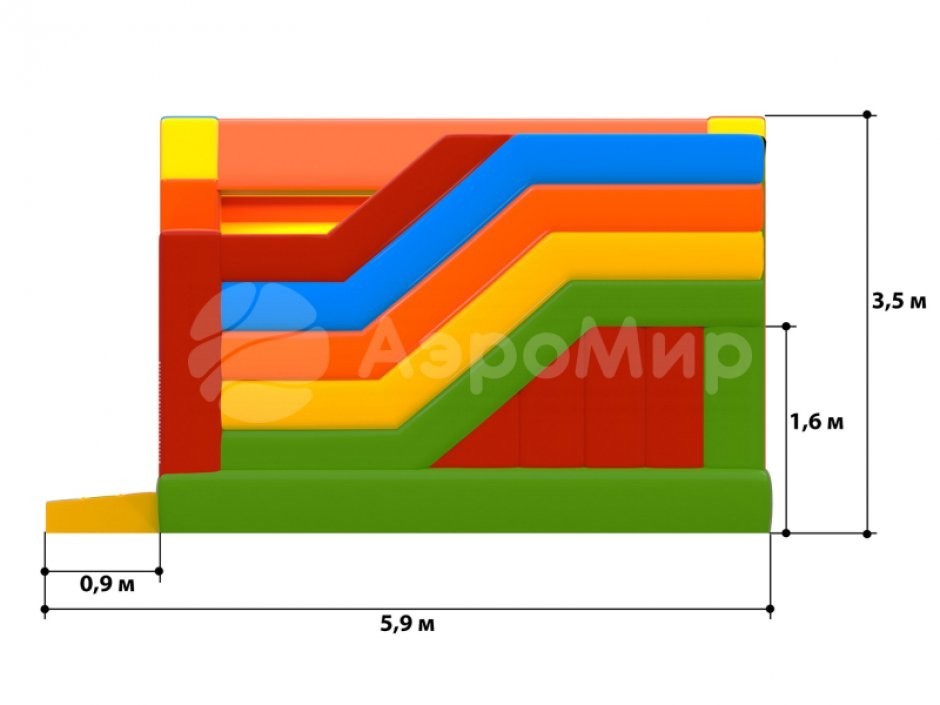 Надувной батут вечеринка — коммерческий надувной батут с крышей на ~25 м²
