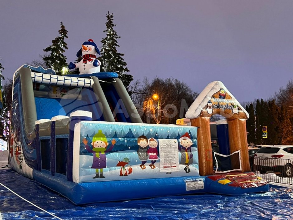 Надувная горка БС-102 «Зимняя сказка»