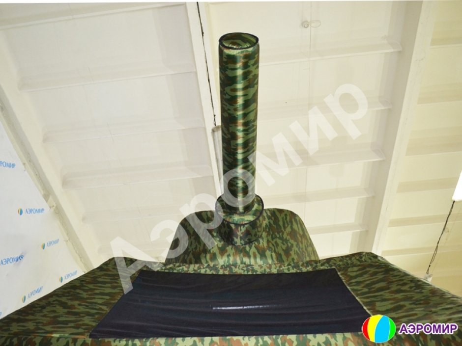 Надувной батут Танк — авторский батут с крышей на 24 м²