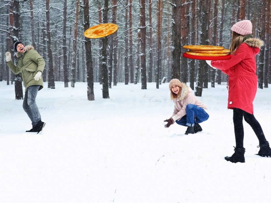 Поймай Блины — народные забавы