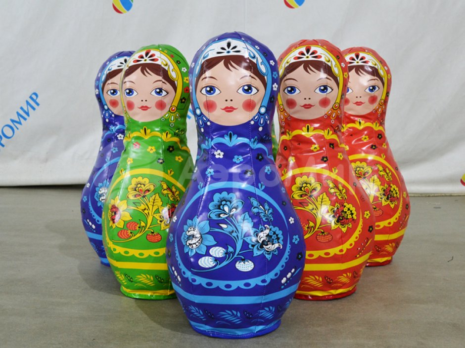 Большие мягкие кегли с мячом