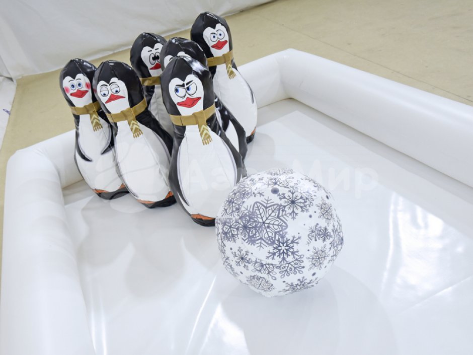 Надувной боулинг Пингвины