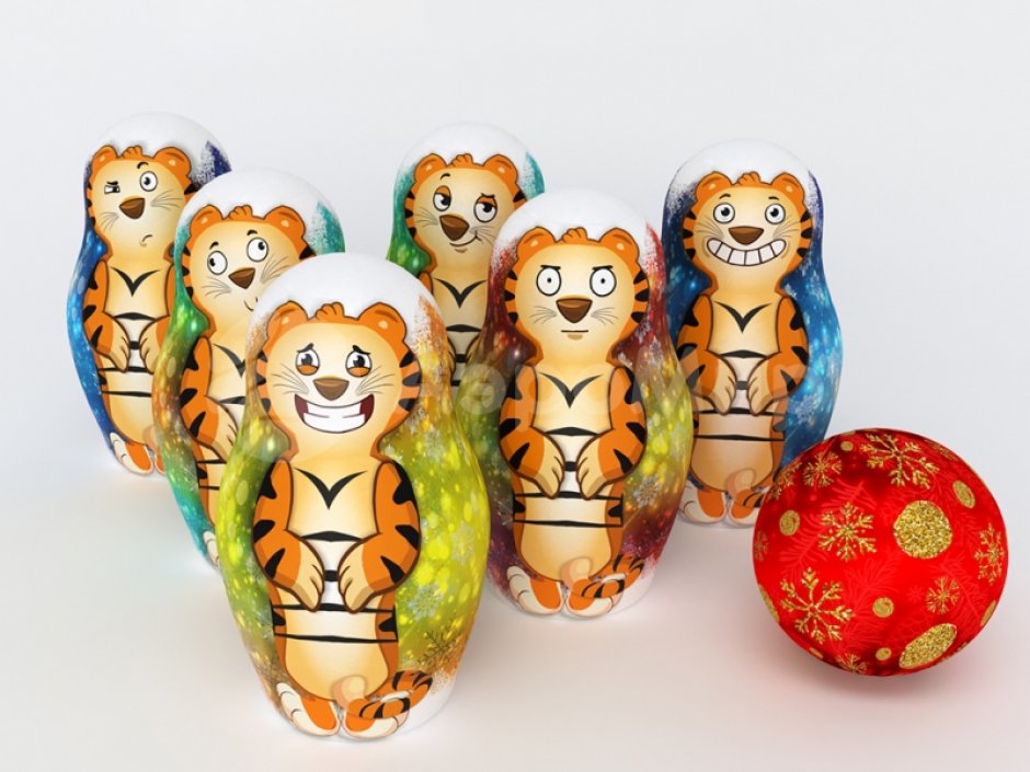 Надувные кегли Тигрули