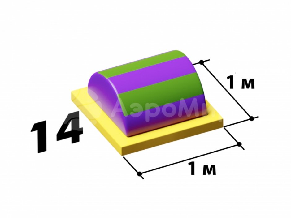 Мягкий игровой модуль Бревно - элемент мягкой полосы