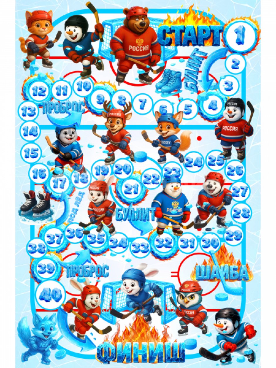 Напольная игра бродилка 3 х 4,5 м