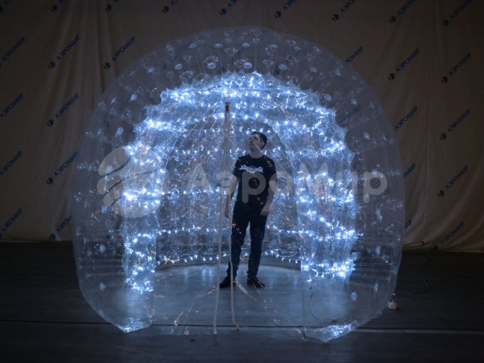 Праздничная фотозона Шатёр — прозрачная палатка с подсветкой