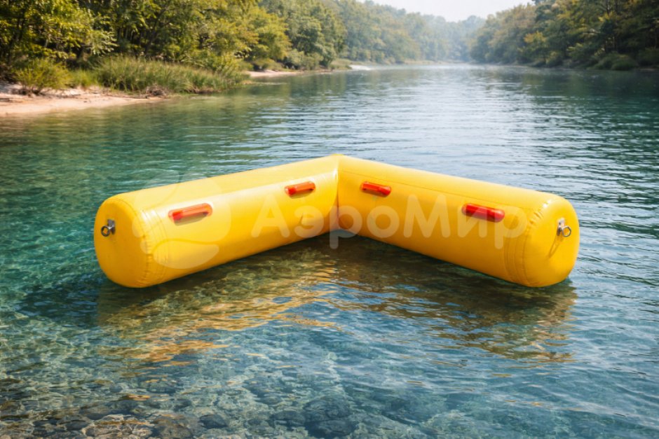 Надувной буй Уголок ПВХ — угловой сигнальный буй для ограждения акваторий и зон купания
