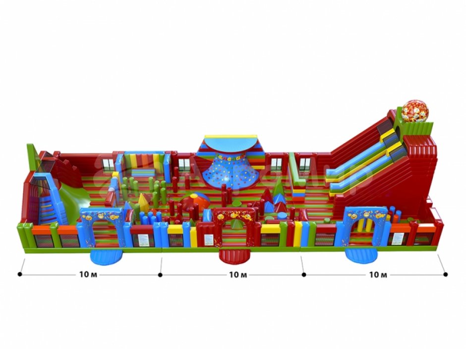 Гигантский надувной батут Бука-Парк — айр парк общей площадью 302 м²