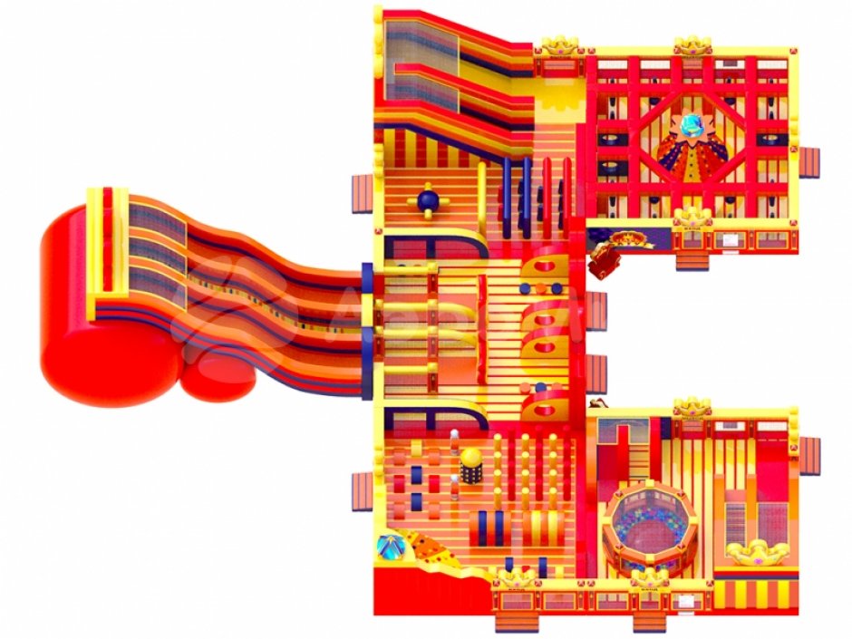 Надувной парк — Царь батут, площадью >500 м²