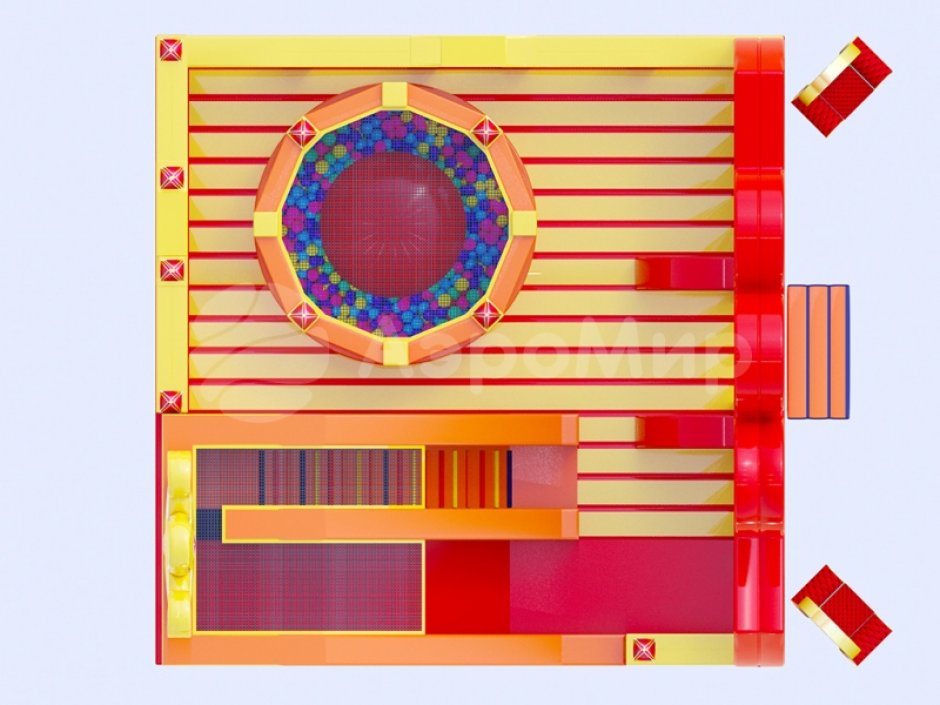 Коммерческий надувной Царь батут, площадью 100 м²