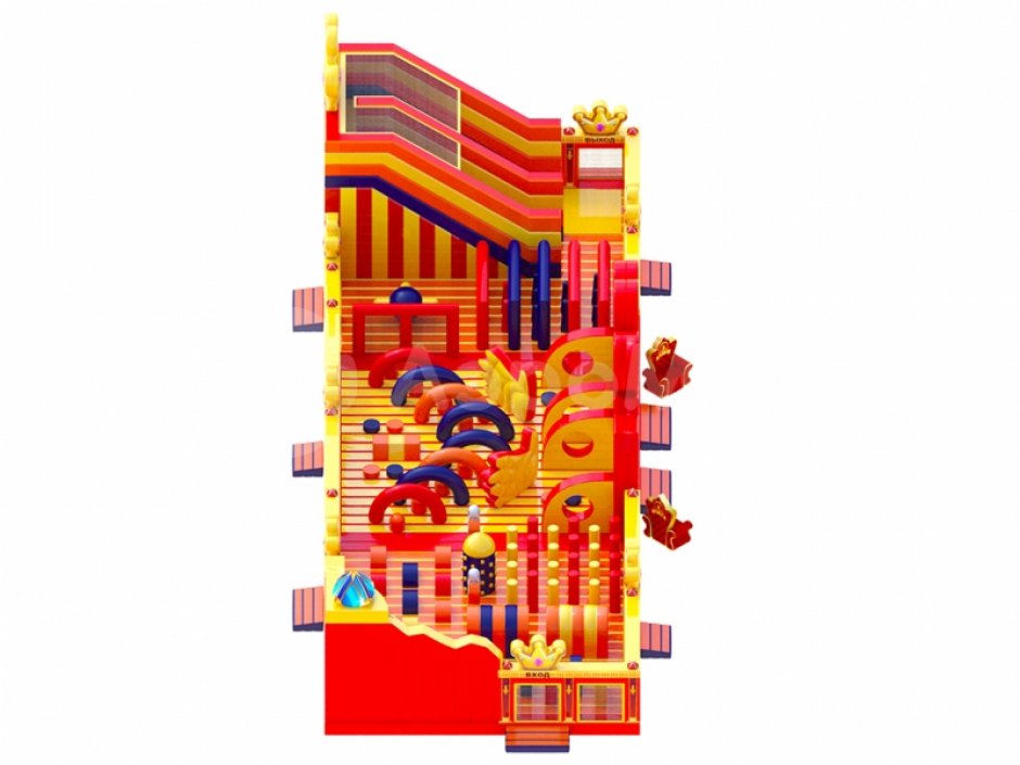 Надувной парк — Царь батут, площадью 300 м²