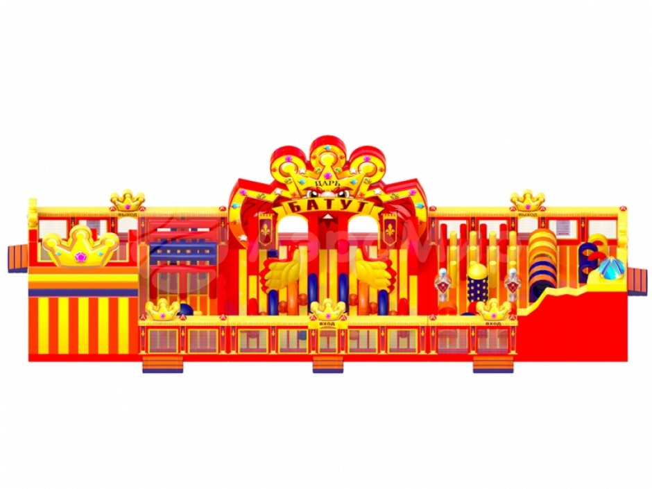 Надувной парк — Царь батут, площадью 300 м²