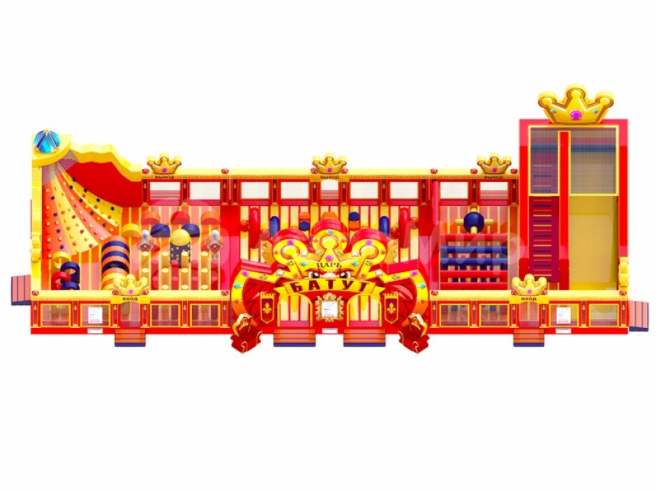 Надувной парк — Царь батут, площадью 300 м²