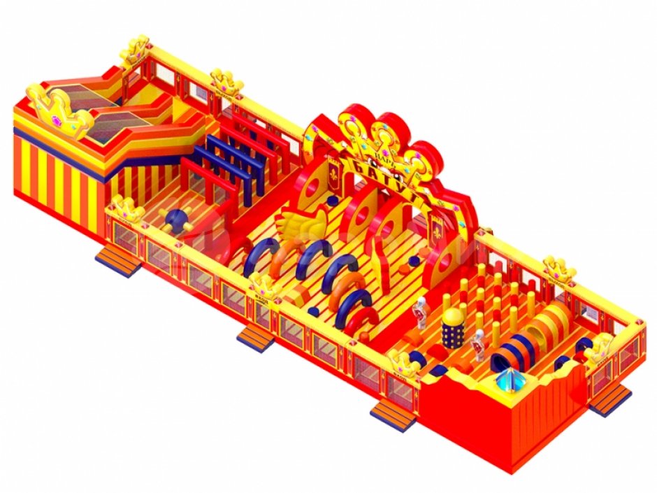 Надувной парк — Царь батут, площадью 300 м²