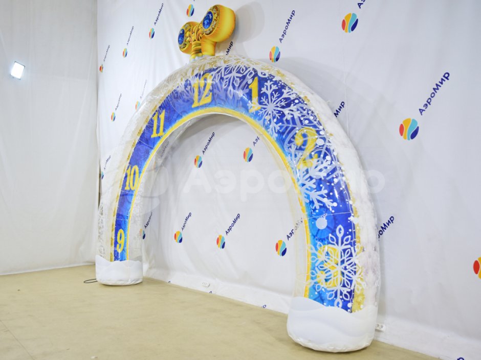 Новогодние часы — большая праздничная арка