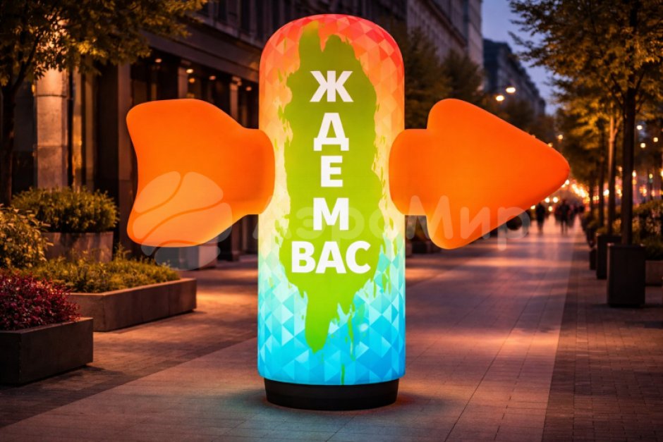 Надувной указатель с подсветкой