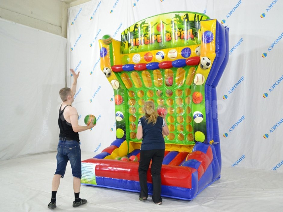 Мега аттракцион «4 в ряд» с мячами