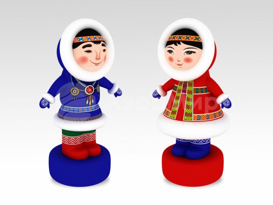 Надувные фигуры в национальных костюмах