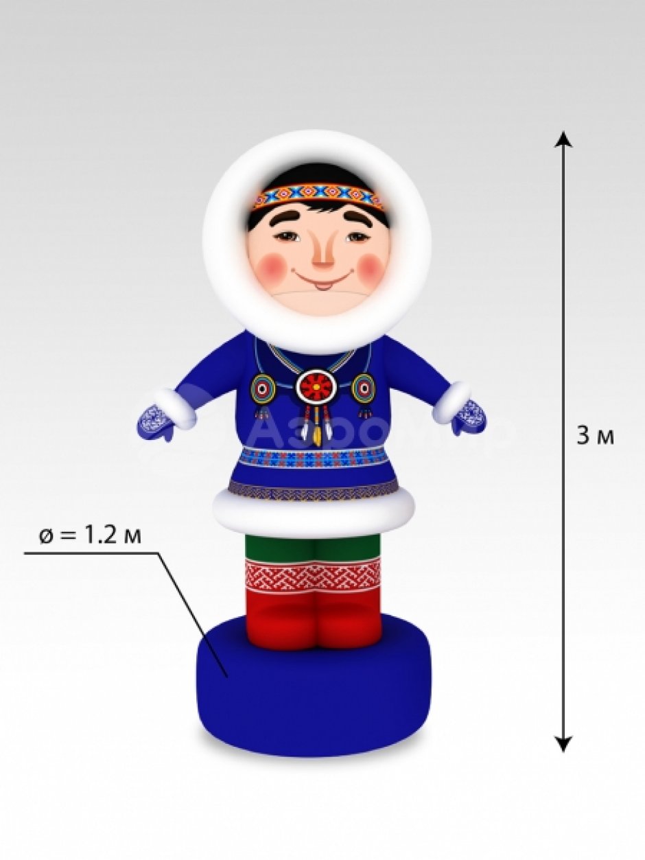 Надувные фигуры в национальных костюмах