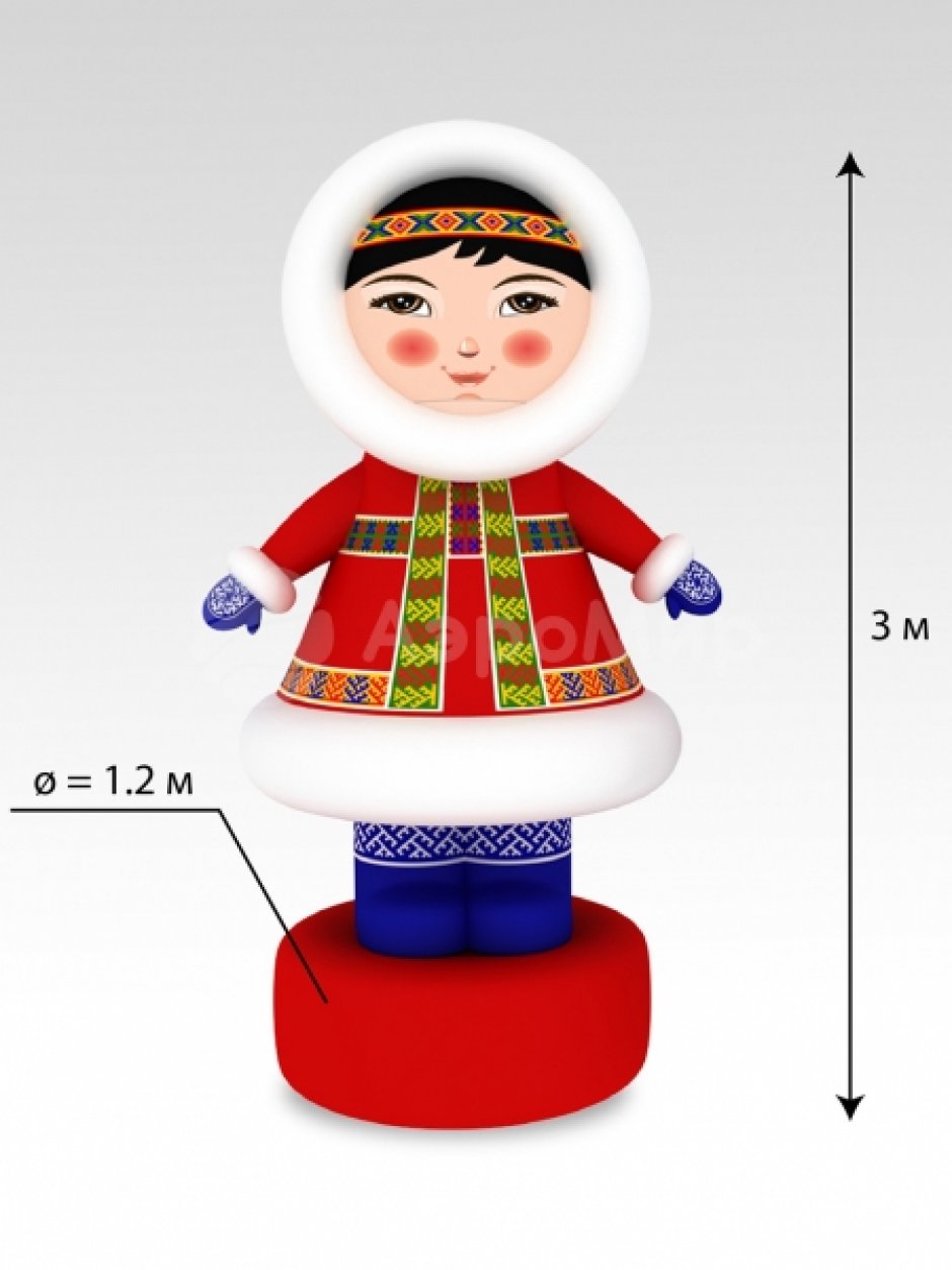 Надувные фигуры в национальных костюмах
