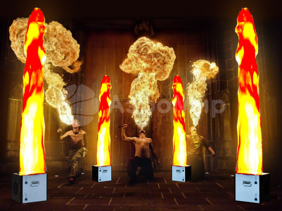 Имитация пламени для цирка и цирковых выступлений