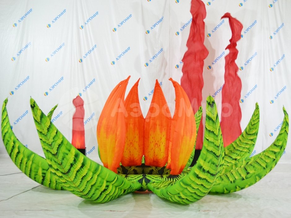 Имитация пламени — Красный цвет